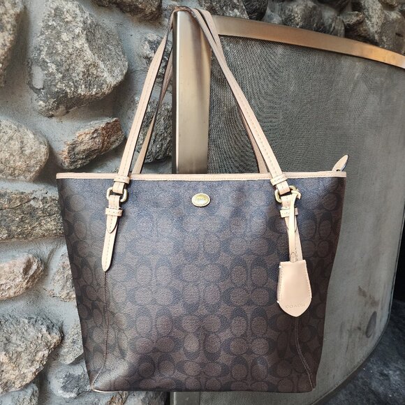 COACH K1321-F28365 Peyton Signature Zip Top Tote Bag - Picture 2 of 15